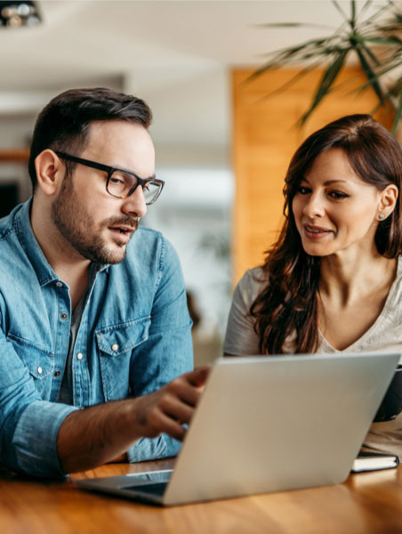 Man using laptop