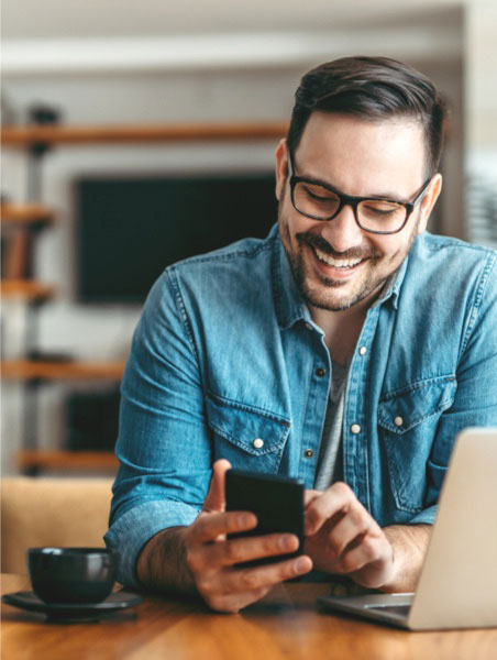 Man using phone