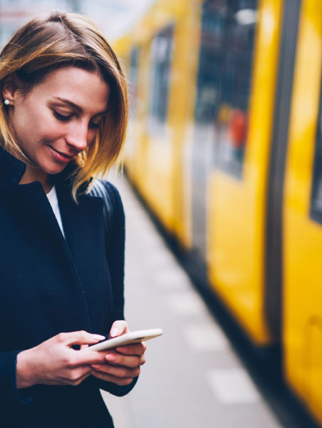 Woman using phone