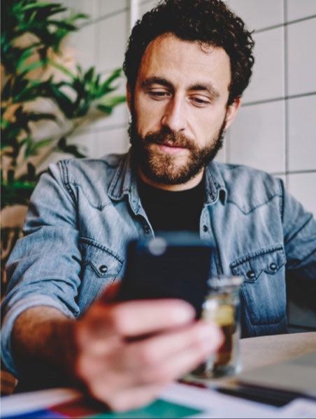 Man using phone
